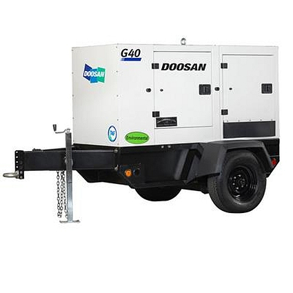 Hoofdafbeelding van Generator op aanhanger 40 kVA diesel HVO geluidgedempt