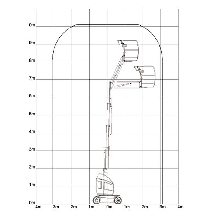 Masthoogwerker 10 meter – afbeelding 2 van 3