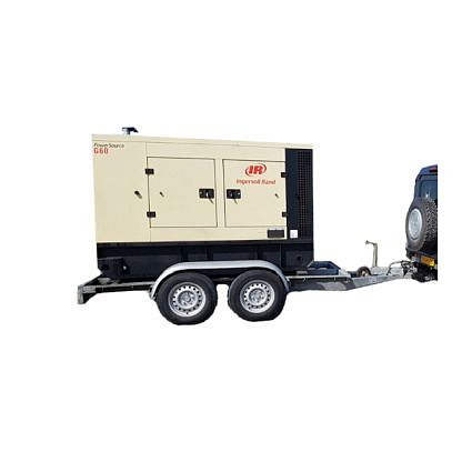 Hoofdafbeelding van Generator op aanhanger 60 kVA diesel HVO geluidgedempt
